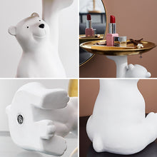 Load image into Gallery viewer, Cute Bear Tray Holder Statue Home Decoration
