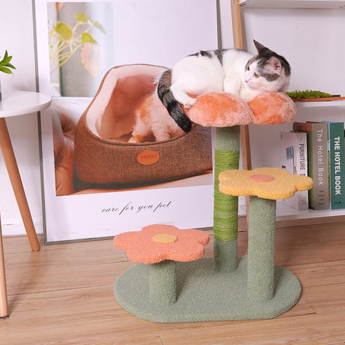 Cat Flower  Tree House Climbing Scratching Post - OZN Shopping