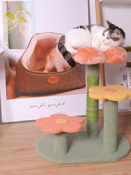 Cat Flower  Tree House Climbing Scratching Post