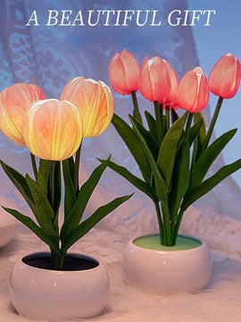 Flower LED Tulip Table Lamp Home Decor