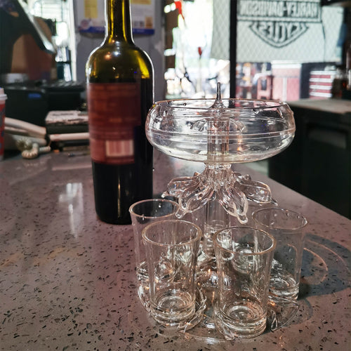 Liquor Dispenser 6 Shot Glass Wine Whisky Beer Dispenser - OZN Shopping