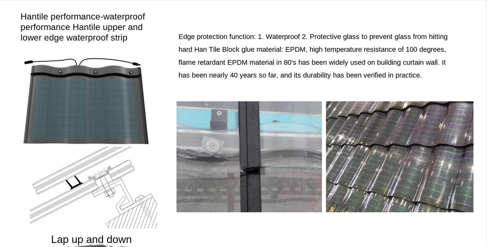 Solar Roof tiles photovoltaic with tile roof solar mounting bracket for photovoltaic tile system 30w