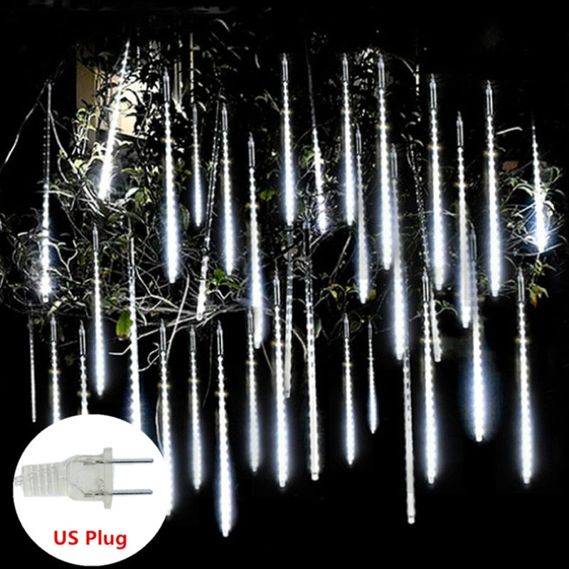 Tube Christmas New Year LED Meteor Shower Garland Decoration