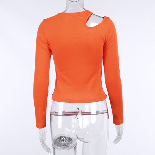 Fashion Hollow Long Sleeve Tops