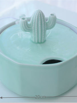 Cactus Shape Cats Water Fountain for Pets