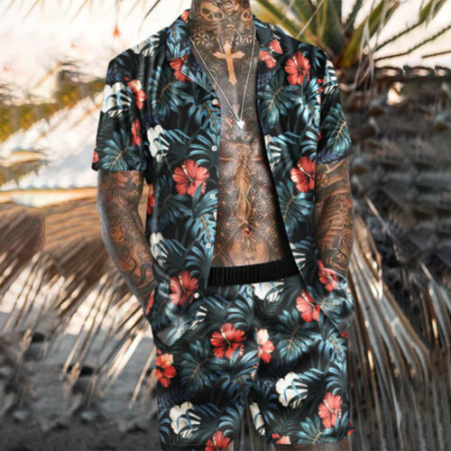 Men Beach Fashion Polo & Shorts - OZN Shopping