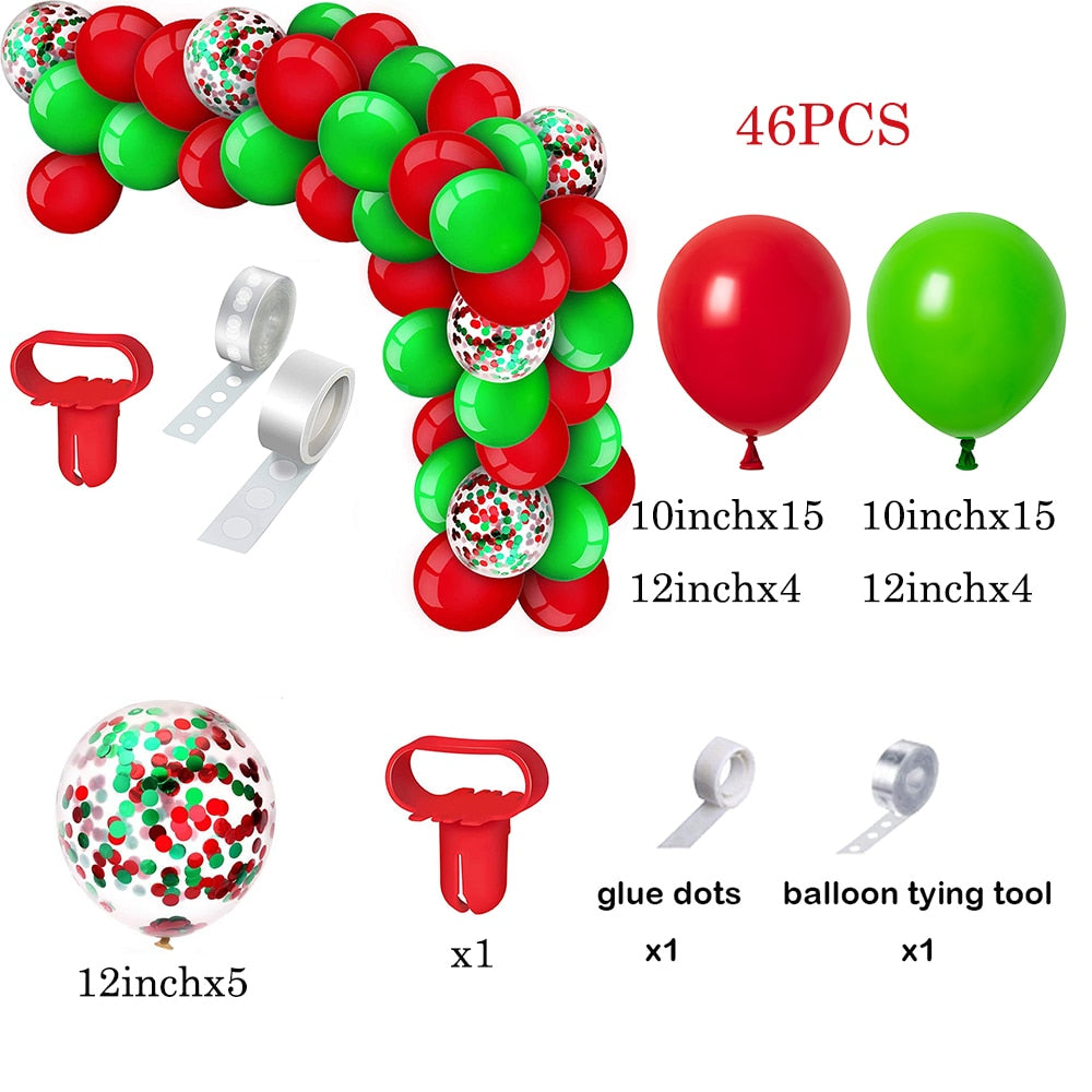 Christmas Balloons Arch Home Party Decoration