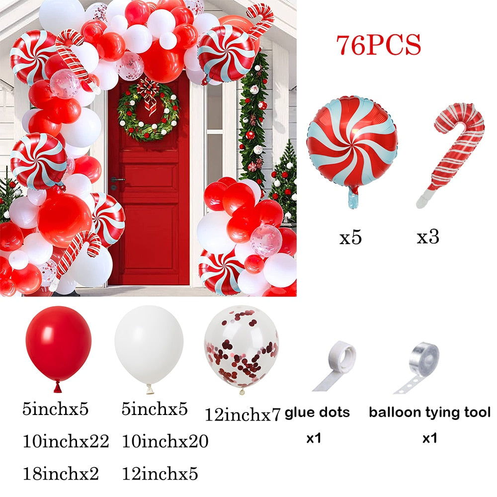 Christmas Balloons Arch Home Party Decoration