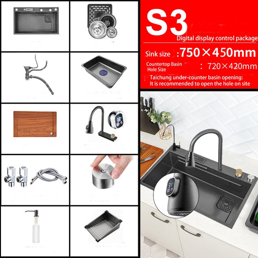 Kitchen Sink with Faucet & Accessories