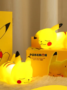 Pokemon Pikachu Night Light Glowing Children Toy Pokemon Pikachu Cute Bedside Lamp Children's Birthday Christmas Present