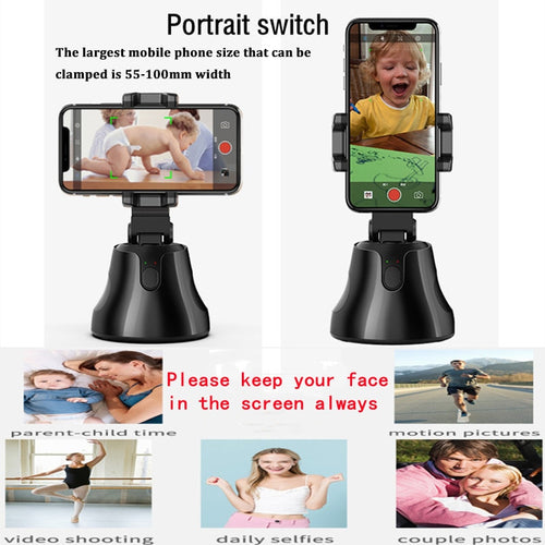 Phone Tripod Auto Face Tracking Live Video