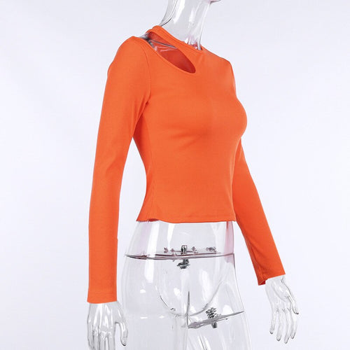 Fashion Hollow Long Sleeve Tops