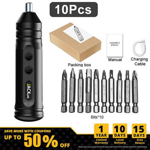 Portable Mini Electric Screwdriver Smart Cordless Automatic Screwdriver Multi-function Bits Portable Power Tools Set - OZN Shopping