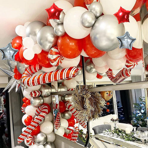 Christmas Balloons Arch Home Party Decoration