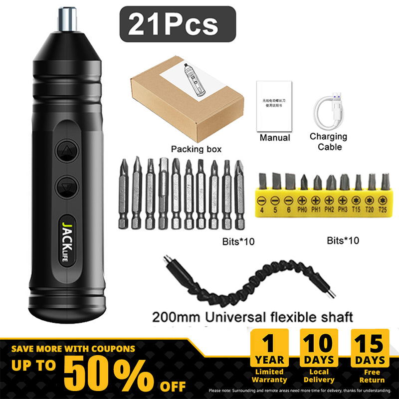 Portable Mini Electric Screwdriver Smart Cordless Automatic Screwdriver Multi-function Bits Portable Power Tools Set - OZN Shopping