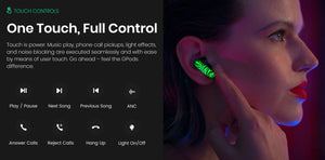 Air Pods With Light Control Bluetooth RGB Headphones