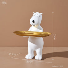 Load image into Gallery viewer, Cute Bear Tray Holder Statue Home Decoration
