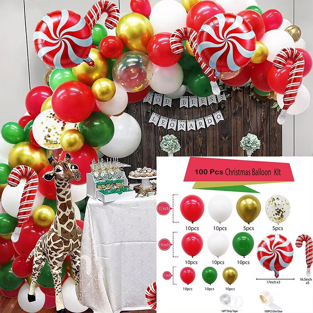 Christmas Balloons Arch Home Party Decoration