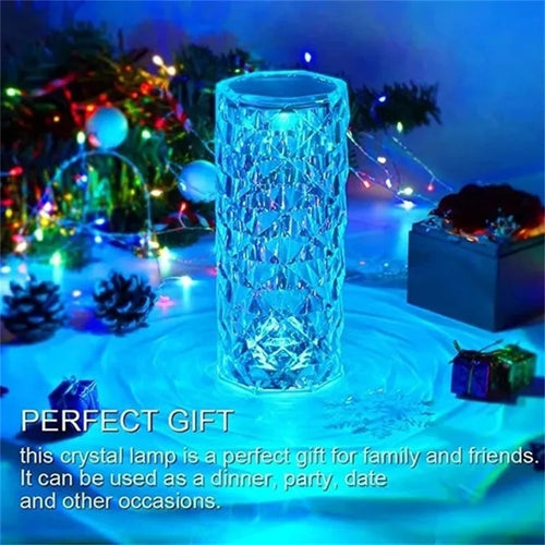 Crystal Lamp LED Rose Light Projector