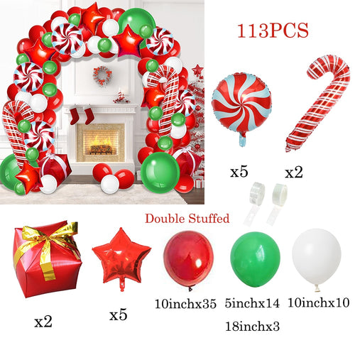 Christmas Balloons Arch Home Party Decoration
