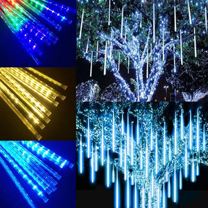 Tube Christmas New Year LED Meteor Shower Garland Decoration