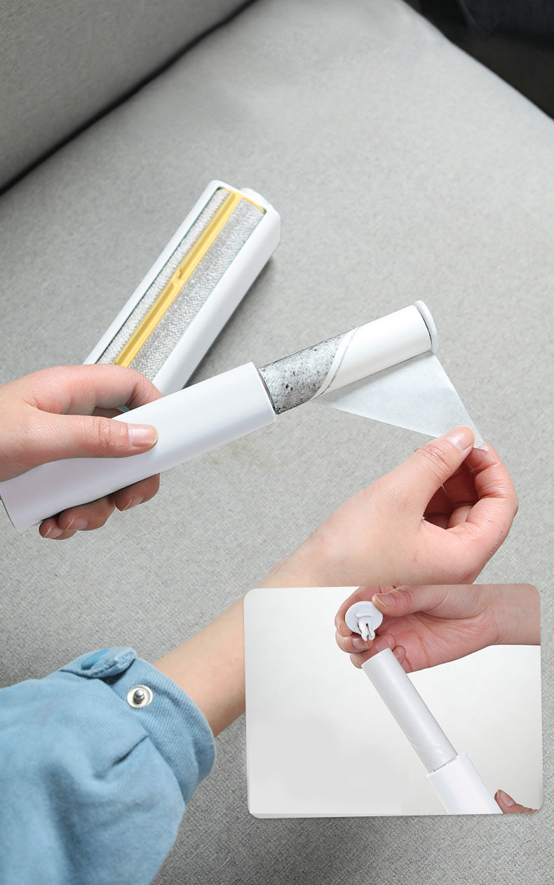 2 in 1 Portable Pet Hair Remover Roller Self-cleaning Lint Remover Clothes Sofa Lint Cleaner Roller Electrostatic Dust Brusher - OZN Shopping