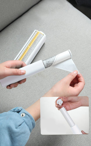 2 in 1 Portable Pet Hair Remover Roller Self-cleaning Lint Remover Clothes Sofa Lint Cleaner Roller Electrostatic Dust Brusher - OZN Shopping