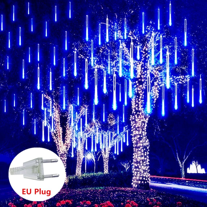 Tube Christmas New Year LED Meteor Shower Garland Decoration