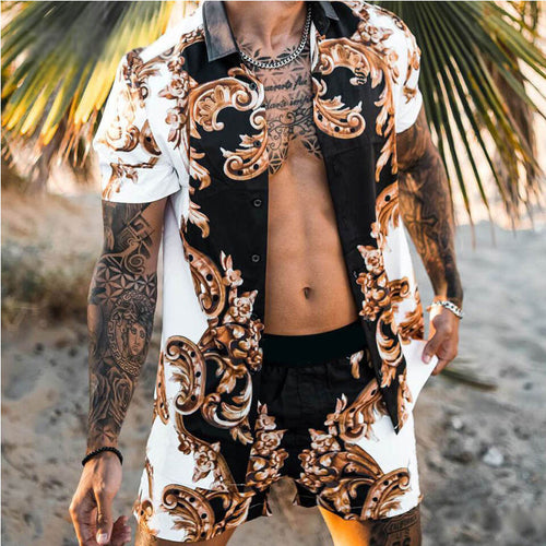 Men Beach Fashion Polo & Shorts - OZN Shopping