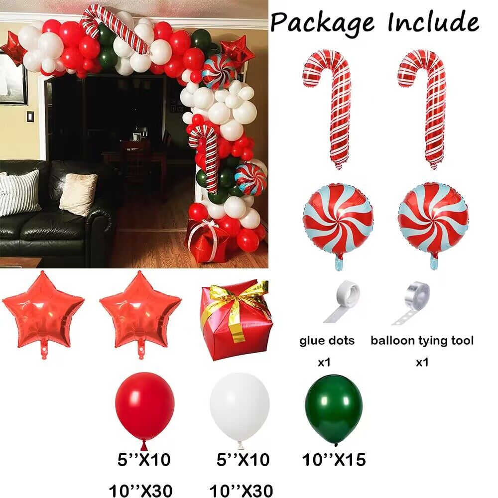 Christmas Balloons Arch Home Party Decoration