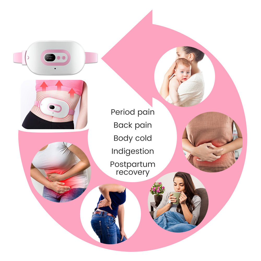 Period Belt Menstrual Pain Relief Abdomen Heating Massager