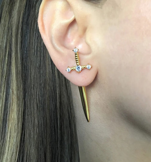 Sword Metal Earrings