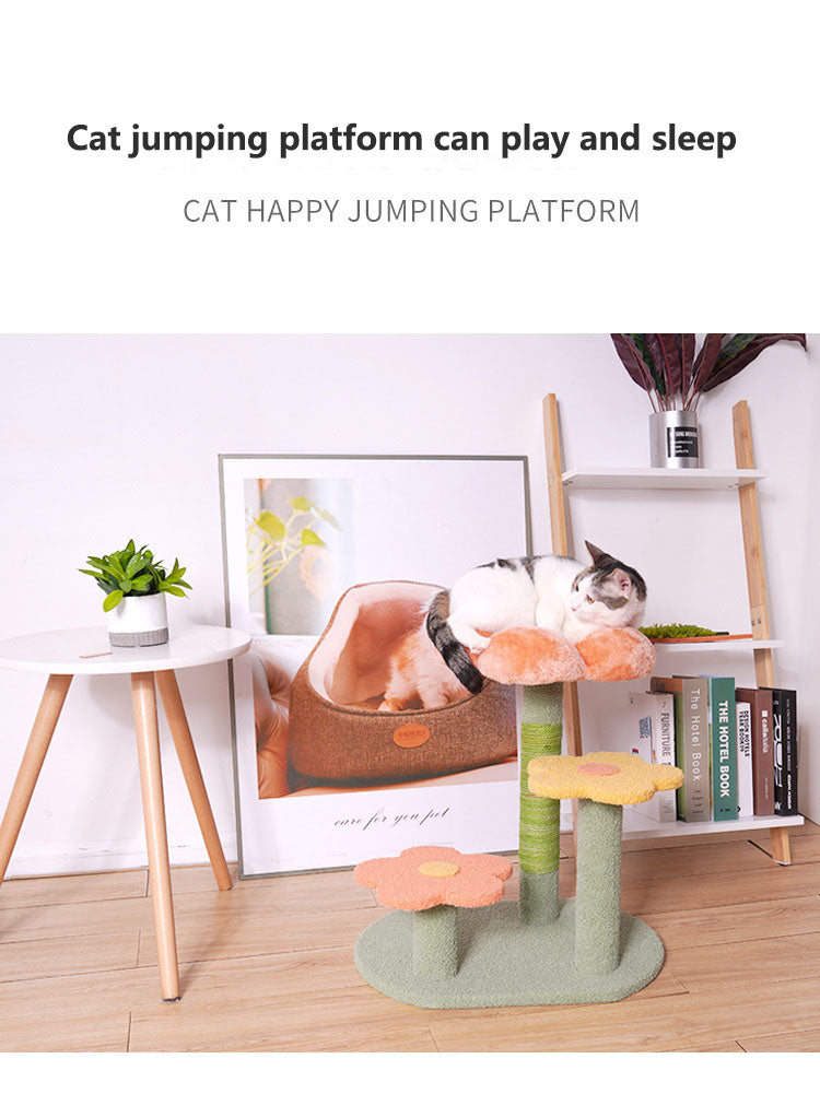 Cat Flower  Tree House Climbing Scratching Post - OZN Shopping