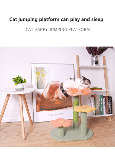 Cat Flower  Tree House Climbing Scratching Post - OZN Shopping