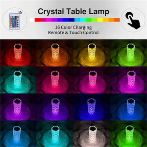 Crystal Lamp LED Rose Light Projector