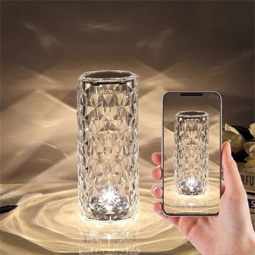 Crystal Lamp LED Rose Light Projector