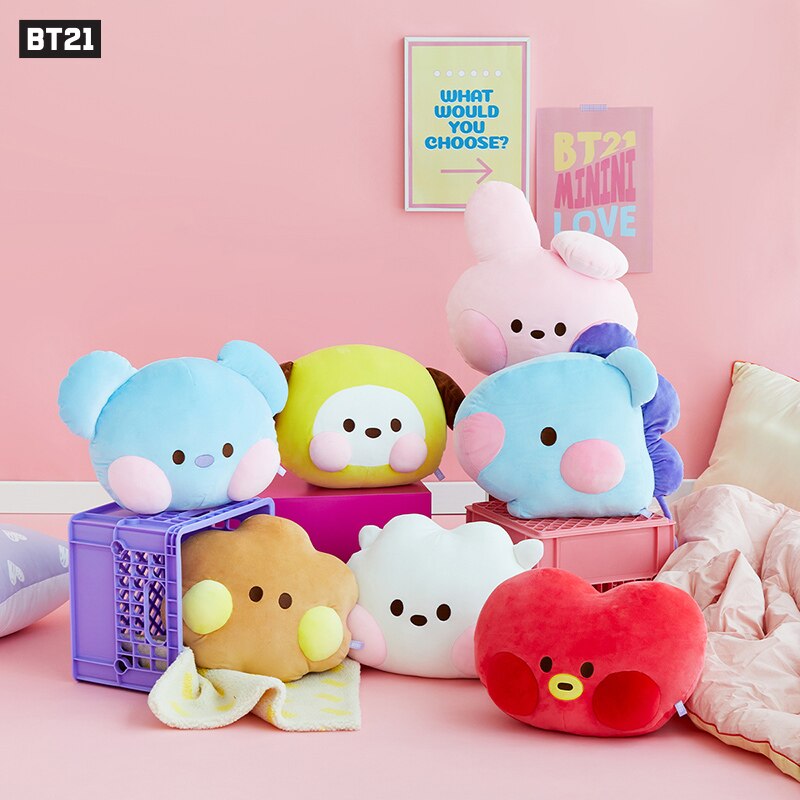 Bt21 RJ KOYA CHIMMY TATA SHOOKY Cartoon Anime Plush Pillow Kawaii Cute Large Soft Plushie Animals Doll Toys