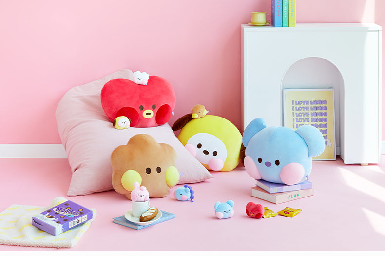 Bt21 RJ KOYA CHIMMY TATA SHOOKY Cartoon Anime Plush Pillow Kawaii Cute Large Soft Plushie Animals Doll Toys