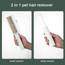 Load image into Gallery viewer, 2 in 1 Portable Pet Hair Remover Roller Self-cleaning Lint Remover Clothes Sofa Lint Cleaner Roller Electrostatic Dust Brusher - OZN Shopping
