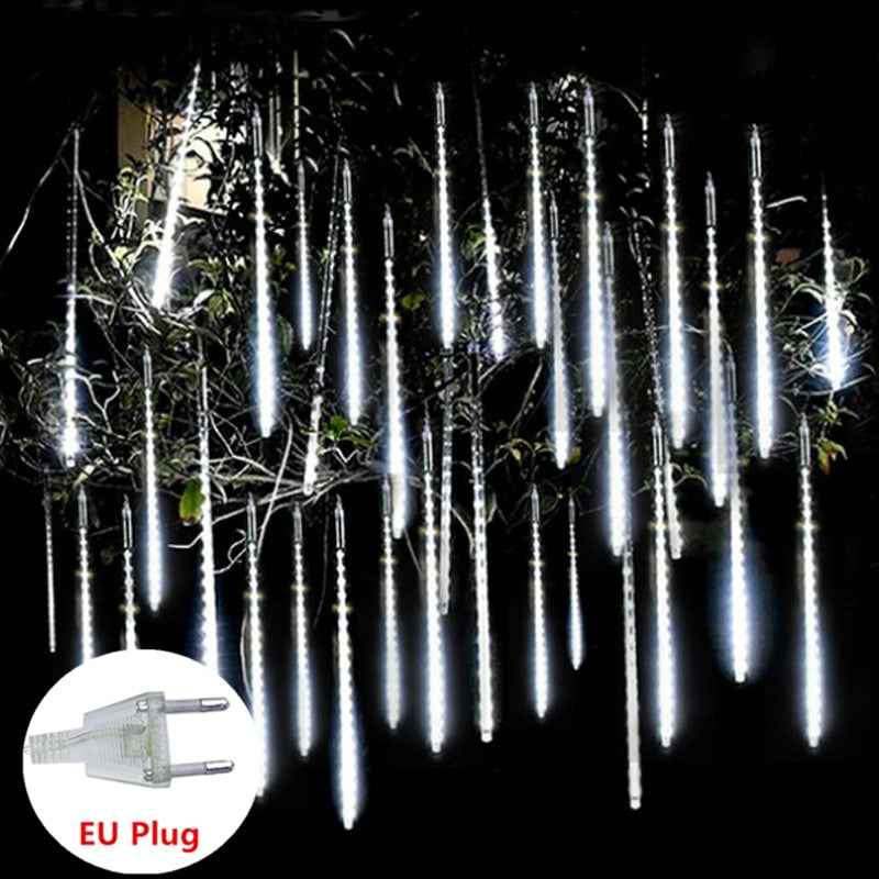 Tube Christmas New Year LED Meteor Shower Garland Decoration