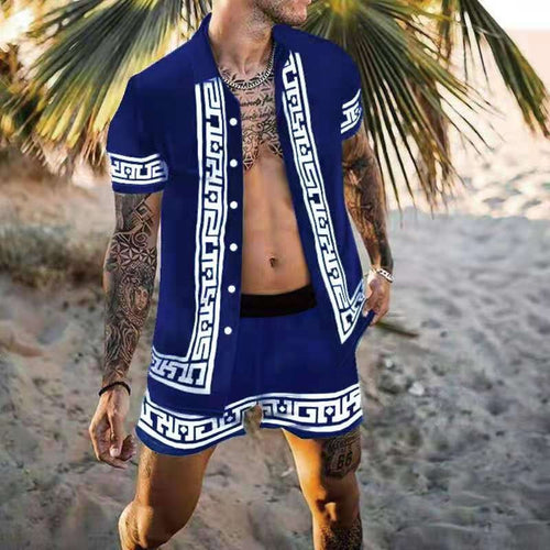 Men Beach Fashion Polo & Shorts - OZN Shopping
