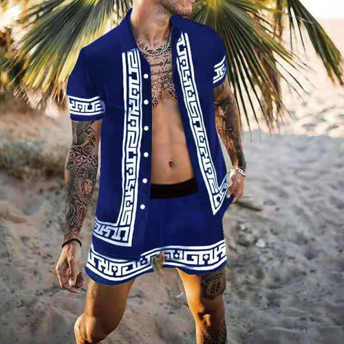 Men Beach Fashion Polo & Shorts - OZN Shopping