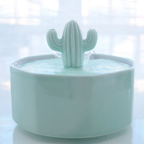 Cactus Shape Cats Water Fountain for Pets