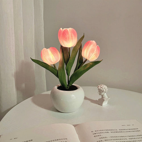 Flower LED Tulip Table Lamp Home Decor