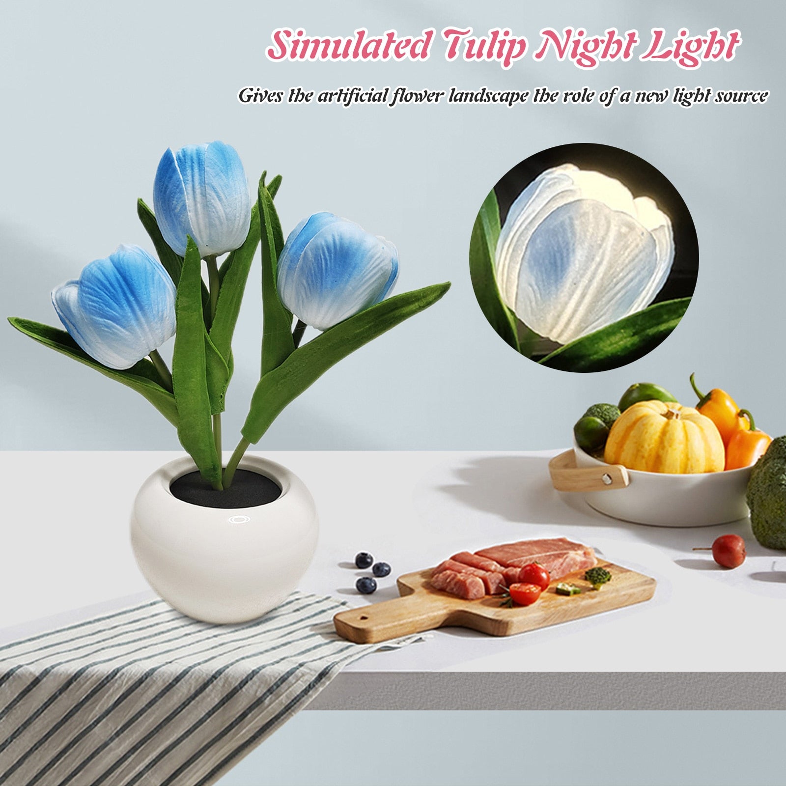 Flower LED Tulip Table Lamp Home Decor