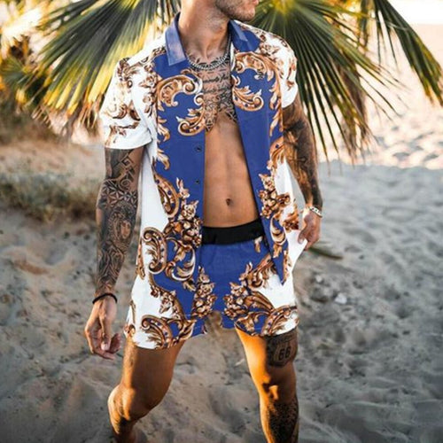 Men Beach Fashion Polo & Shorts - OZN Shopping