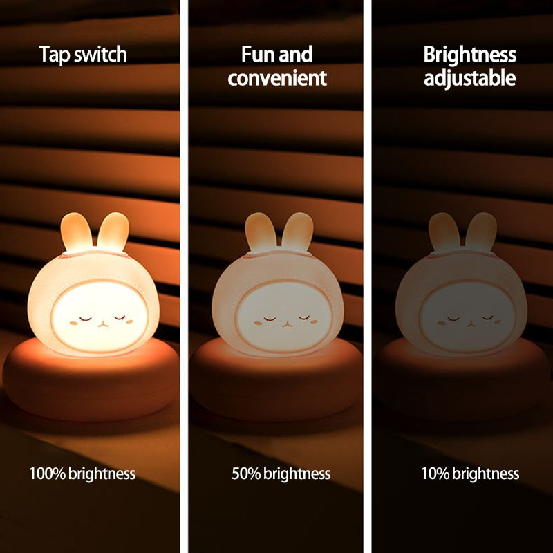 Cute Rabbit Cat Duck Bear Night Light