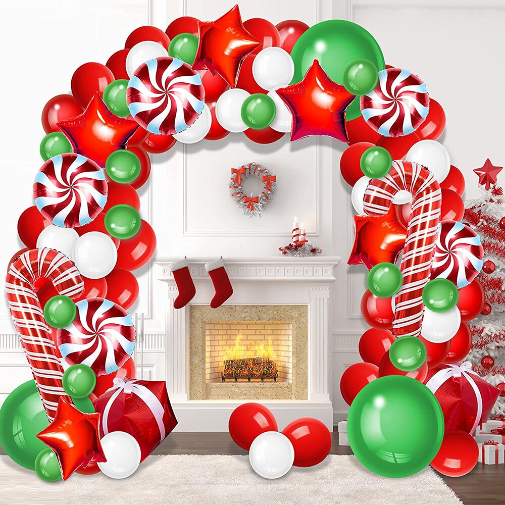 Christmas Balloons Arch Home Party Decoration