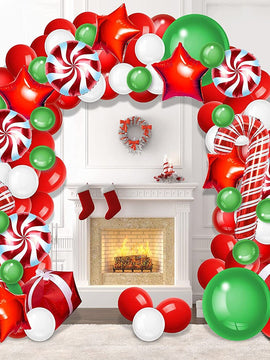 Christmas Balloons Arch Home Party Decoration