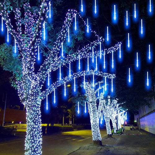Tube Christmas New Year LED Meteor Shower Garland Decoration